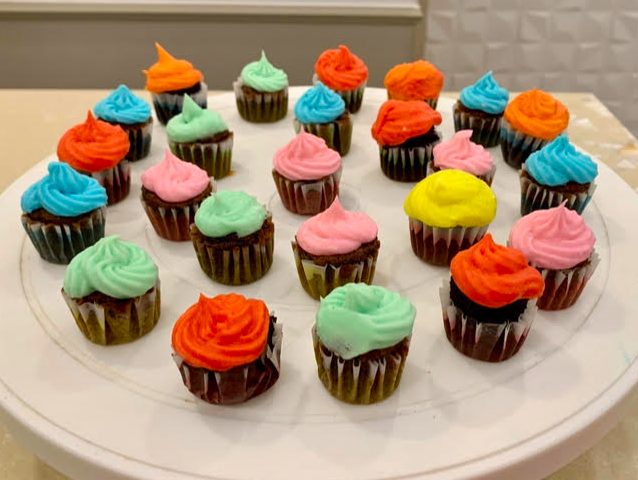Rainbow cupcakes